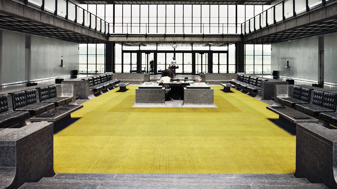 Bell Labs atrium in 1964