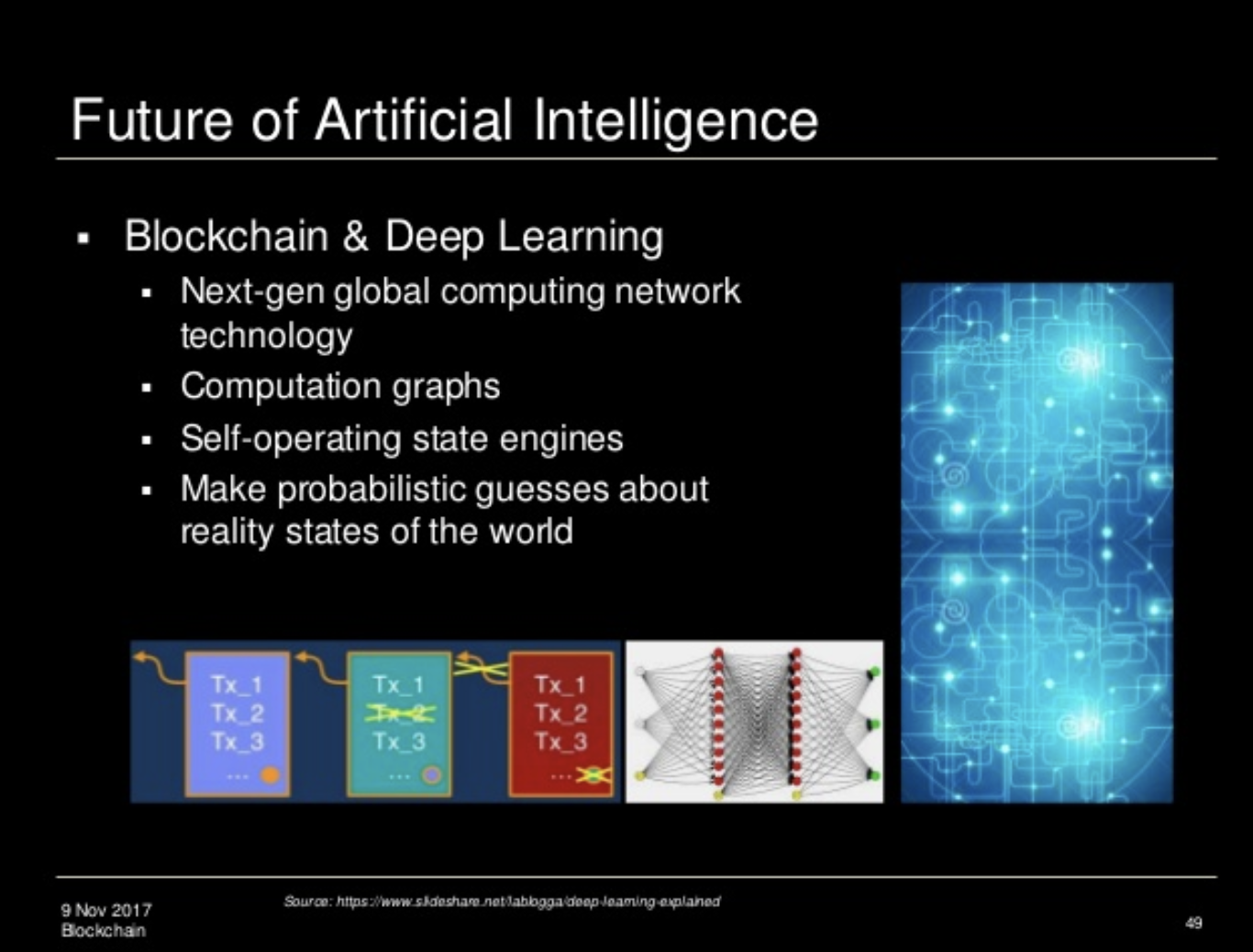 The future of artificial intelligence slide by Melanie Swan