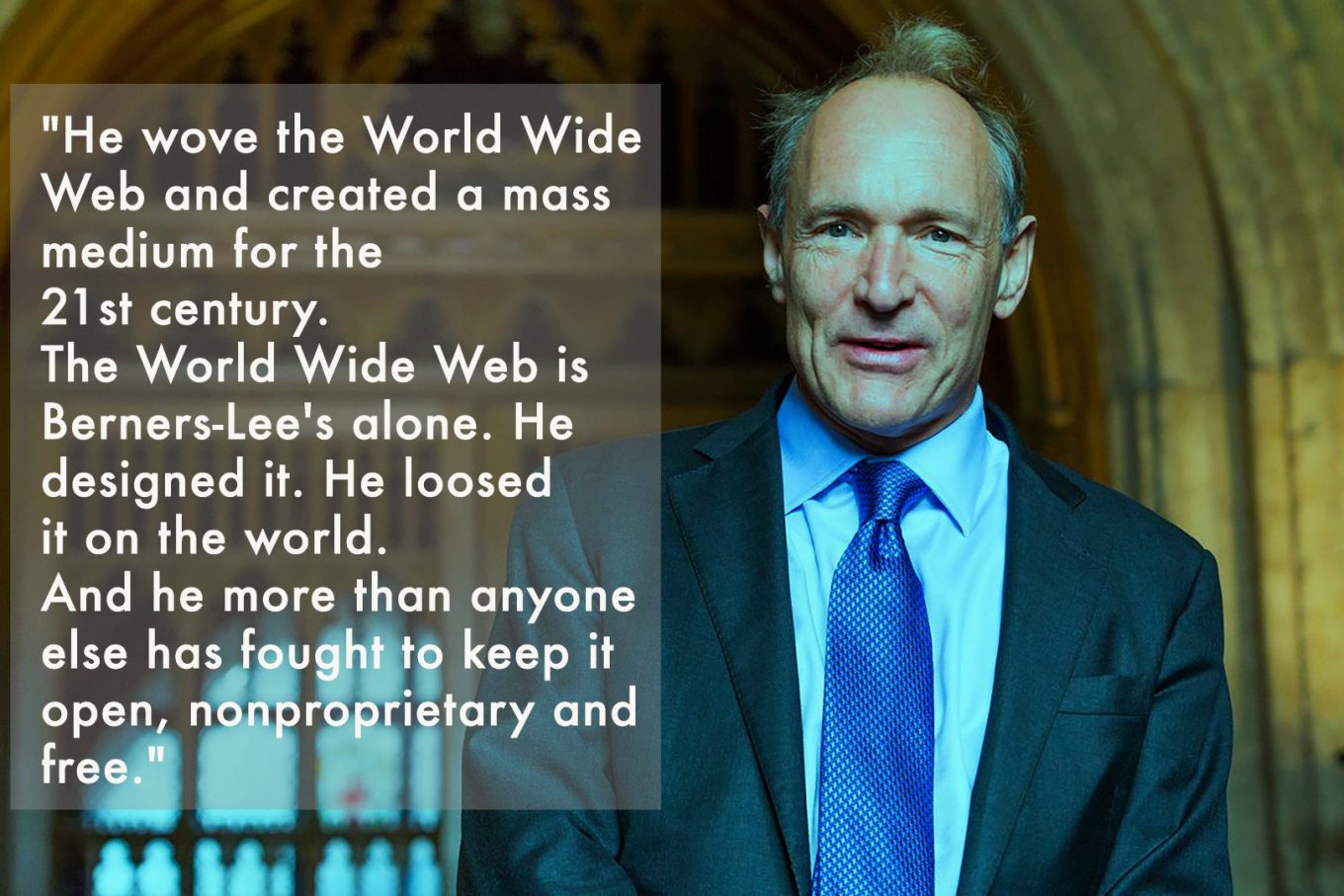 Tim Berners-Lee's entry in Time magazine's list of the 100 Most Important People of the 20th century, March 1999