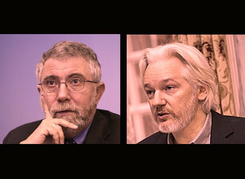 What People Think About Blockchain: Paul Krugman and Julian Assange