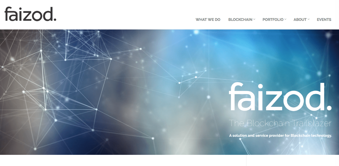 Screenshot of website Faizod