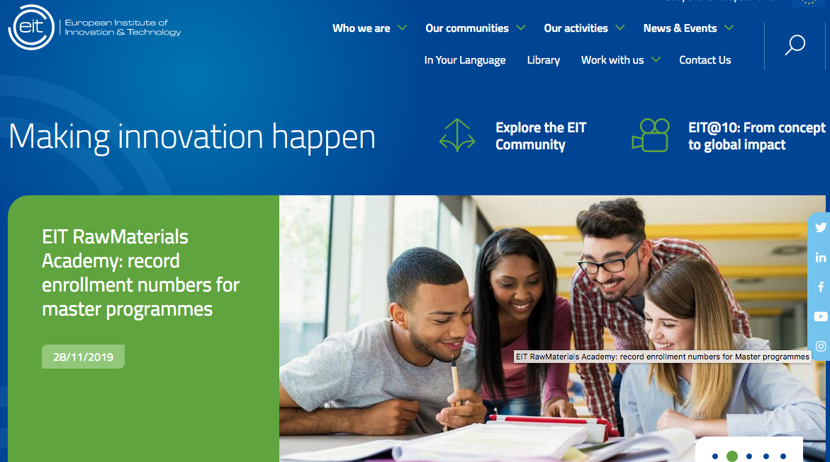 EIT Scales Up Support For Innovators Across Europe In 2020