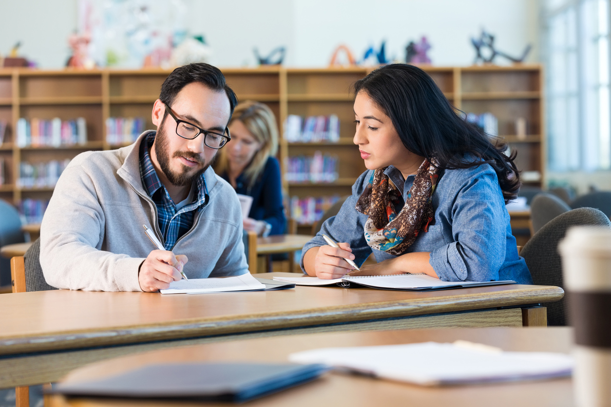 Students studying