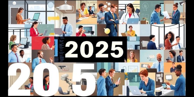 Diverse professionals collaborating in a dynamic work environment.