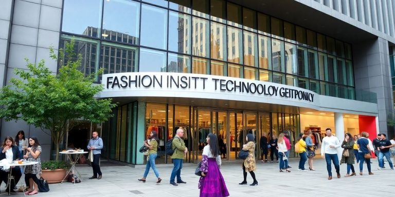 Students at the Fashion Institute of Technology engaged in fashion.