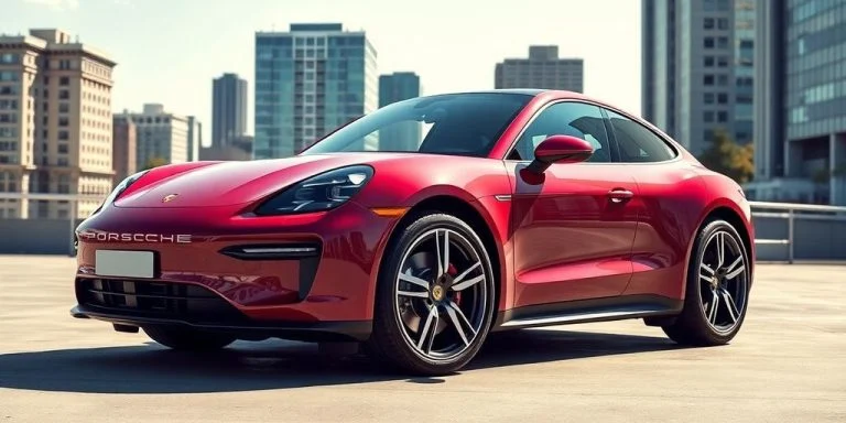 Porsche electric vehicle with new AC battery technology.