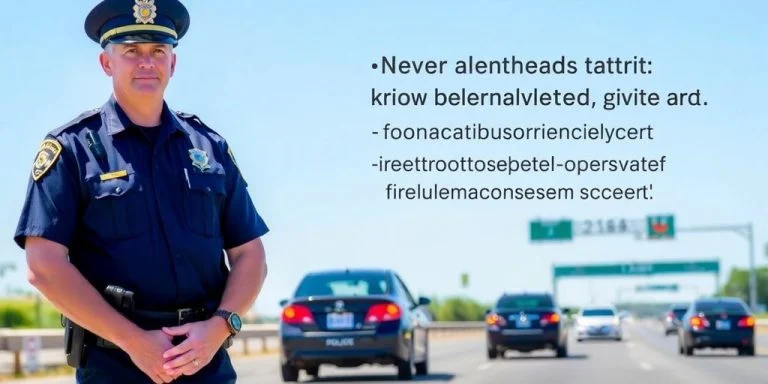 Massachusetts State Police officer with patrol car on highway.