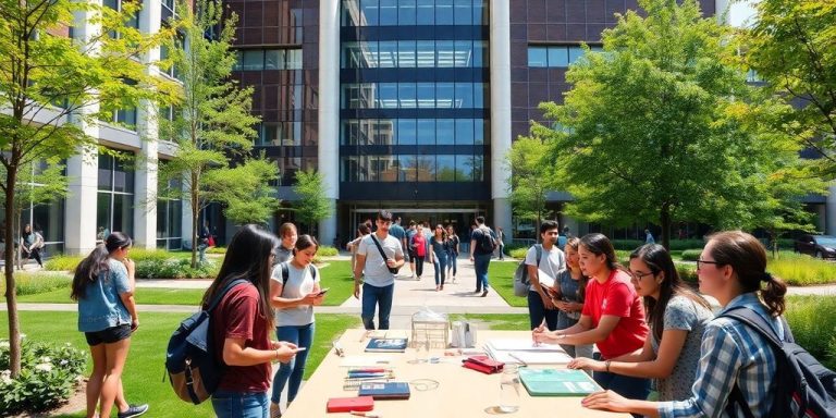 Students collaborating on projects at Illinois Institute of Technology.