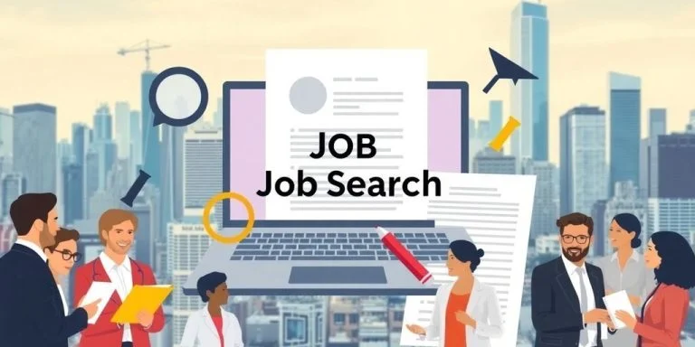 People networking and working on job applications together.