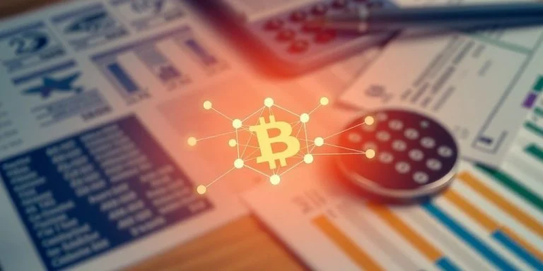 Blockchain network with financial documents and accounting tools.