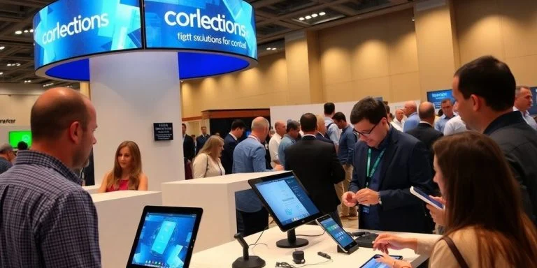 Conference booth with innovative correctional technology solutions.