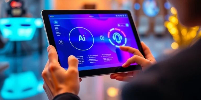 Person using AI interface for personalized conversations.
