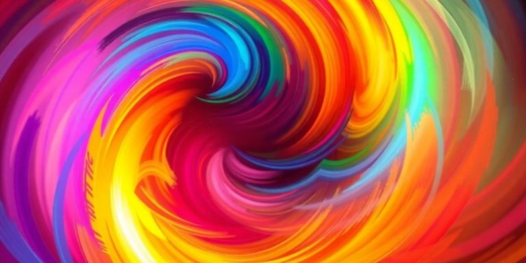 Vibrant AI art, swirling colors, digital brushstrokes.