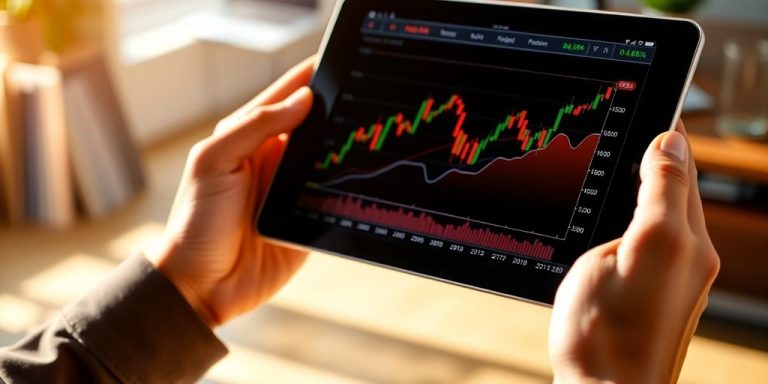 A person looking at a stock chart.