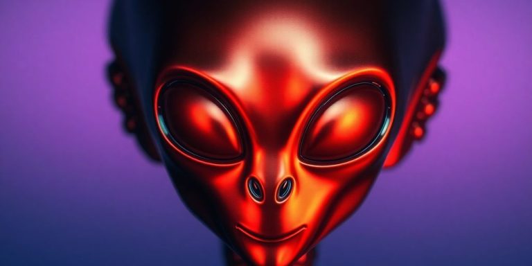 A futuristic Reddit alien in tech.