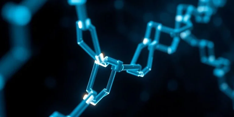 Interconnected digital blocks forming a secure chain.