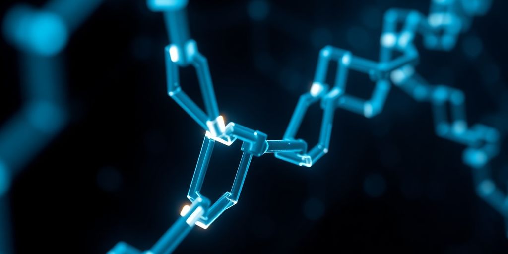 Interconnected digital blocks forming a secure chain.