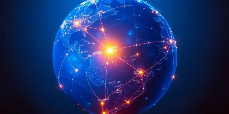 Digital interconnectedness globe
