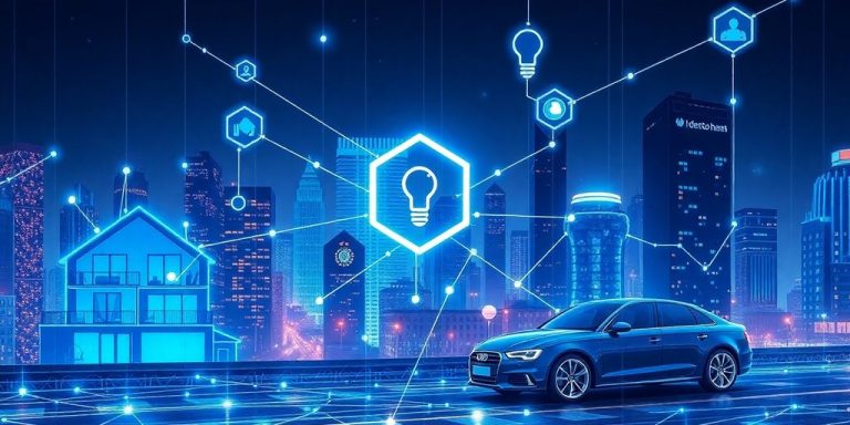 Connected devices secured by blockchain network.