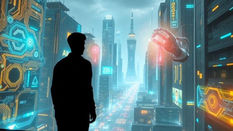 AI revolutionizing tech, job displacement concerns.