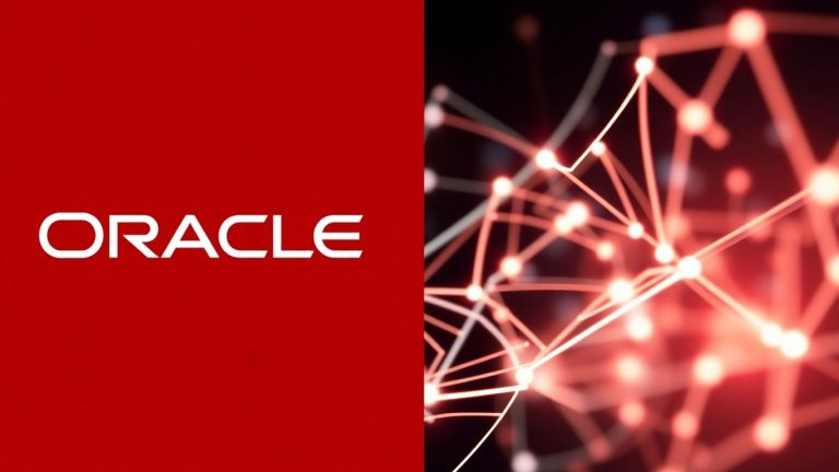 Oracle logo overseeing TikTok's US algorithm.