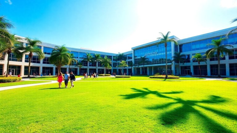 South Florida Institute of Technology campus with modern buildings and students.