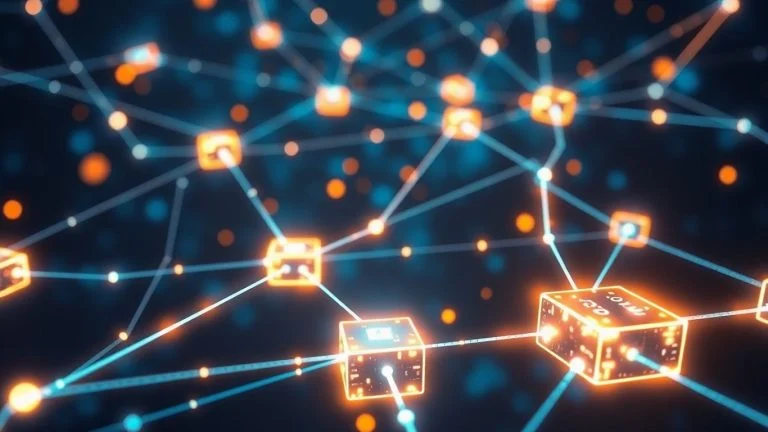 Blockchain transaction tracking network visualization.