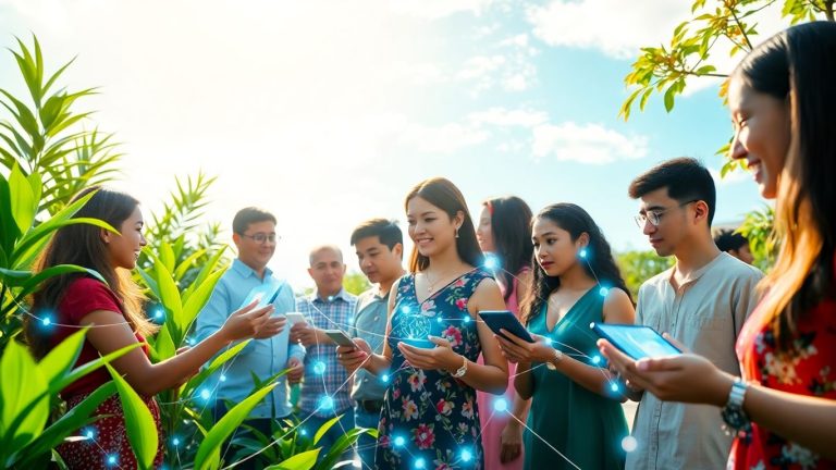 People using futuristic technology for a better future.