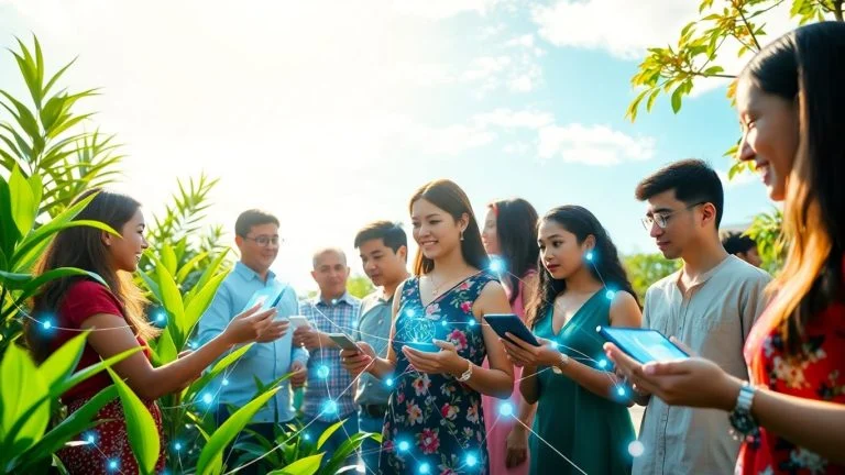 People using futuristic technology for a better future.