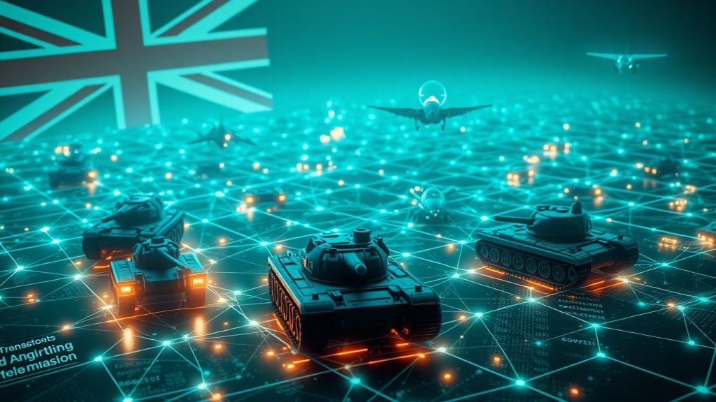 UK military simulation with AI and Palantir technology.