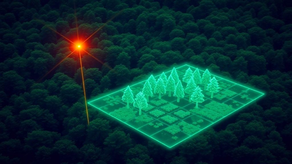 Laser scanning forest digital twin technology scene