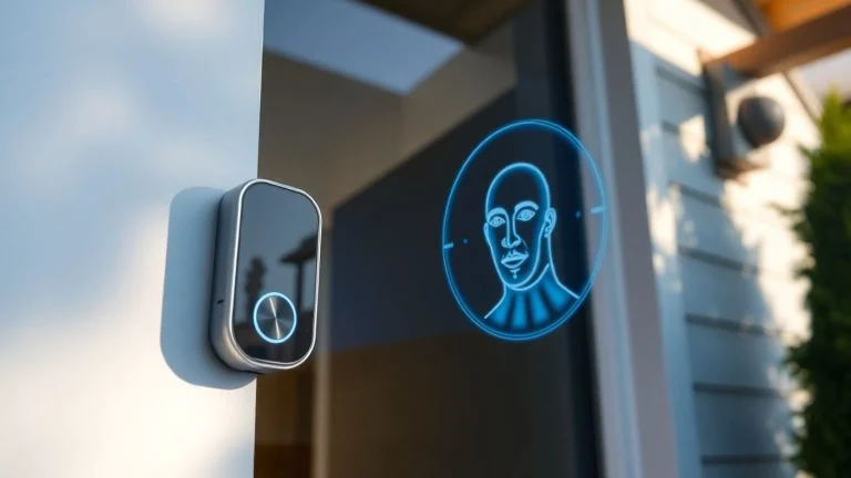 Ring doorbell scanning visitor’s face at front door