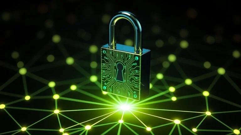 Digital padlock over blockchain network
