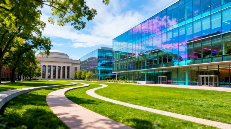 MIT campus architecture and green spaces