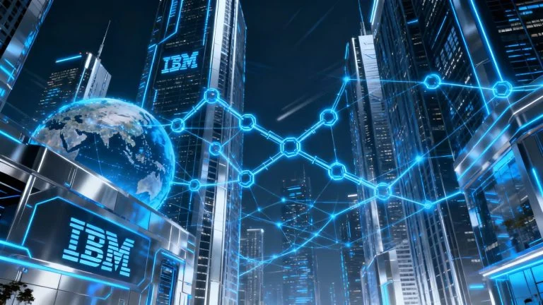 IBM blockchain technology future cityscape