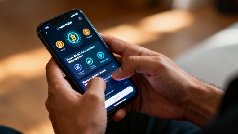 Smartphone with secure crypto wallet app