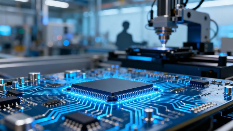 Advanced microchip circuitry and manufacturing equipment.