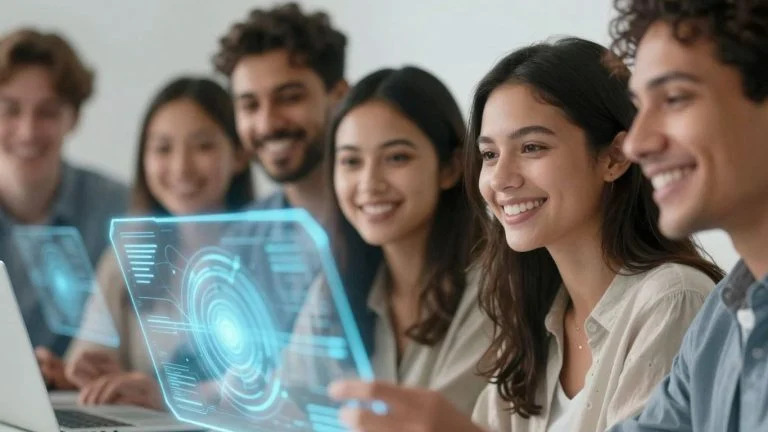 People interacting with AI chat interfaces