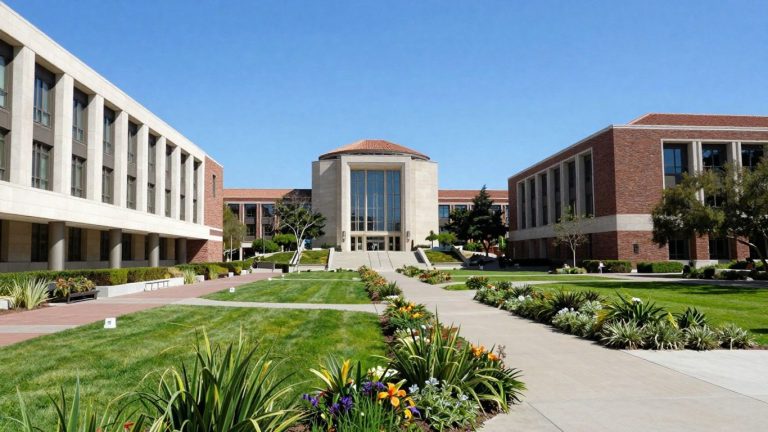 California Institute of Technology campus buildings and greenery.