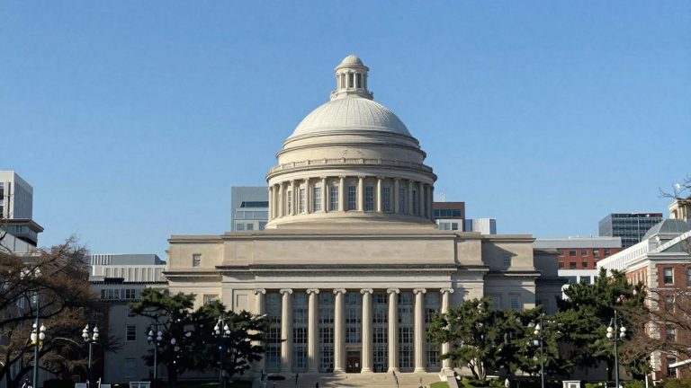 MIT Great Dome and campus buildings in Cambridge