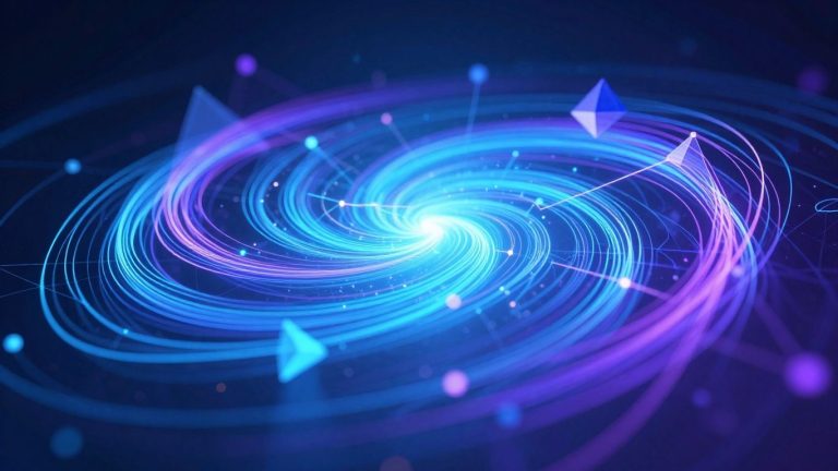 Abstract glowing mathematical concepts with futuristic design.