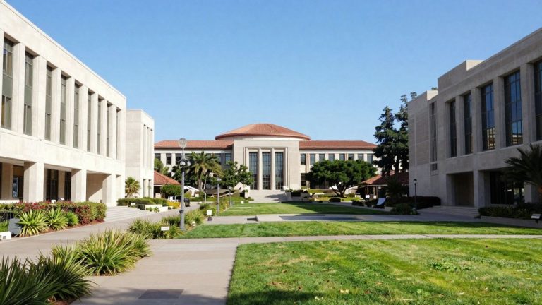California Institute of Technology campus buildings and greenery.