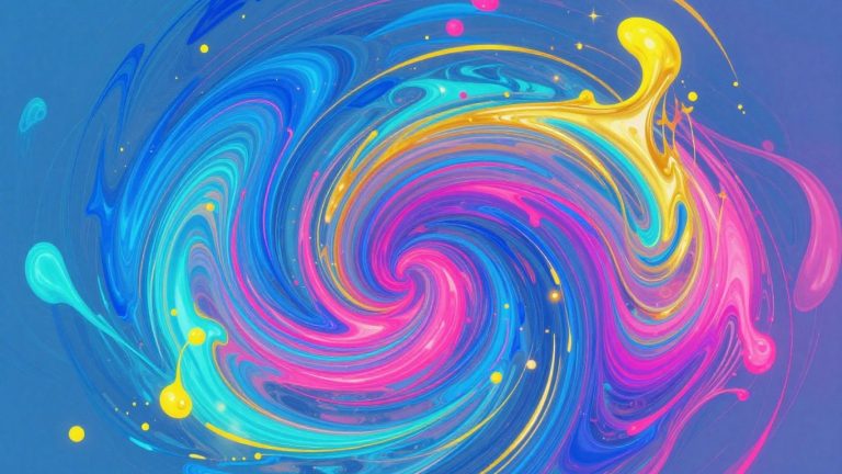 Abstract colorful AI art explosion