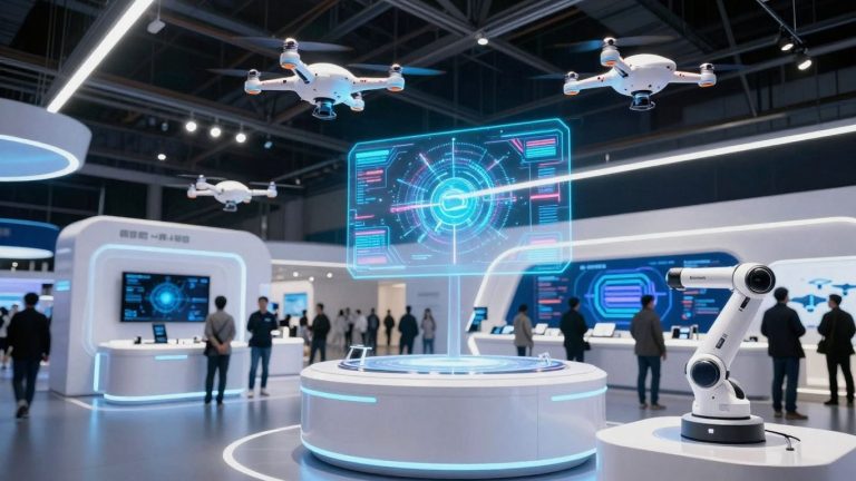 Futuristic gadgets and drones at CES 2026.