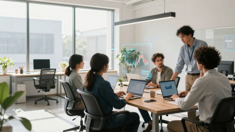 MAIA Technology funding announcement with team in modern office.