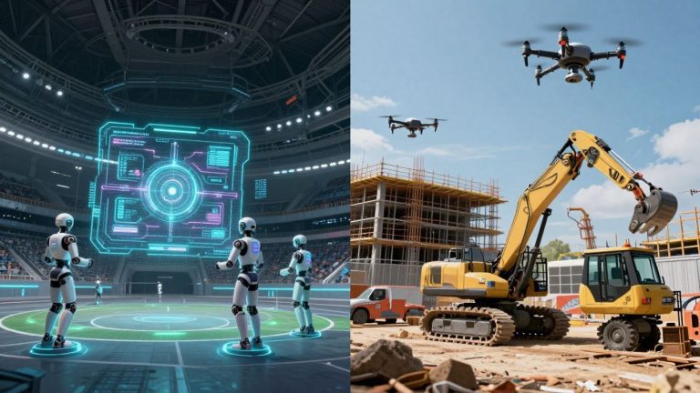 Technology transforming sports arenas and construction sites.