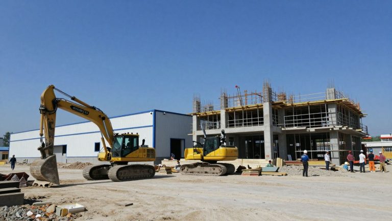 New aerospace facility construction site in Pueblo.
