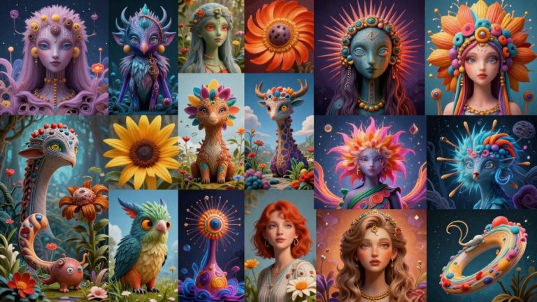 AI generated art collage