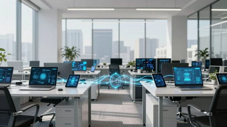 Integrated technology services connecting business devices