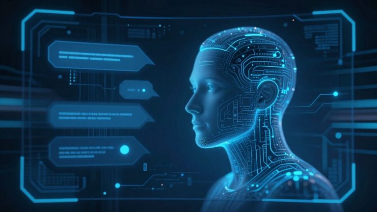 Poly AI chatbot interface with digital avatar.